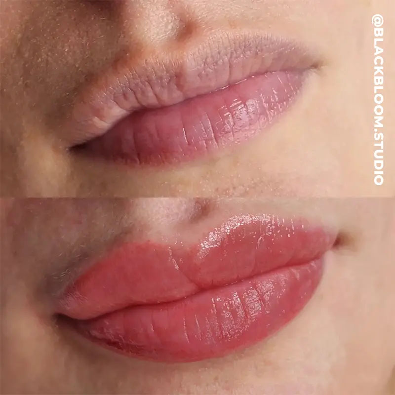 Permanent discount makeup lips