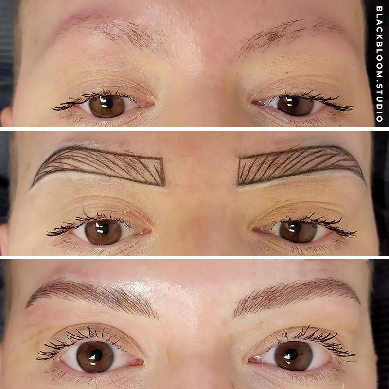 Microblading Brows Asian Woman Austin TX