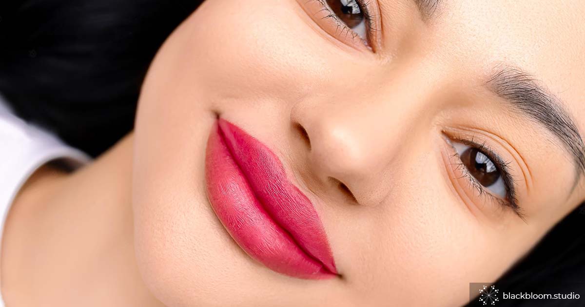 Lip Contouring SemiPermanent Makeup Procedure Black Bloom Studio