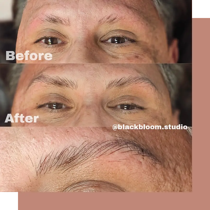 Men's Microblading Brows San Antonio Black Bloom Studio