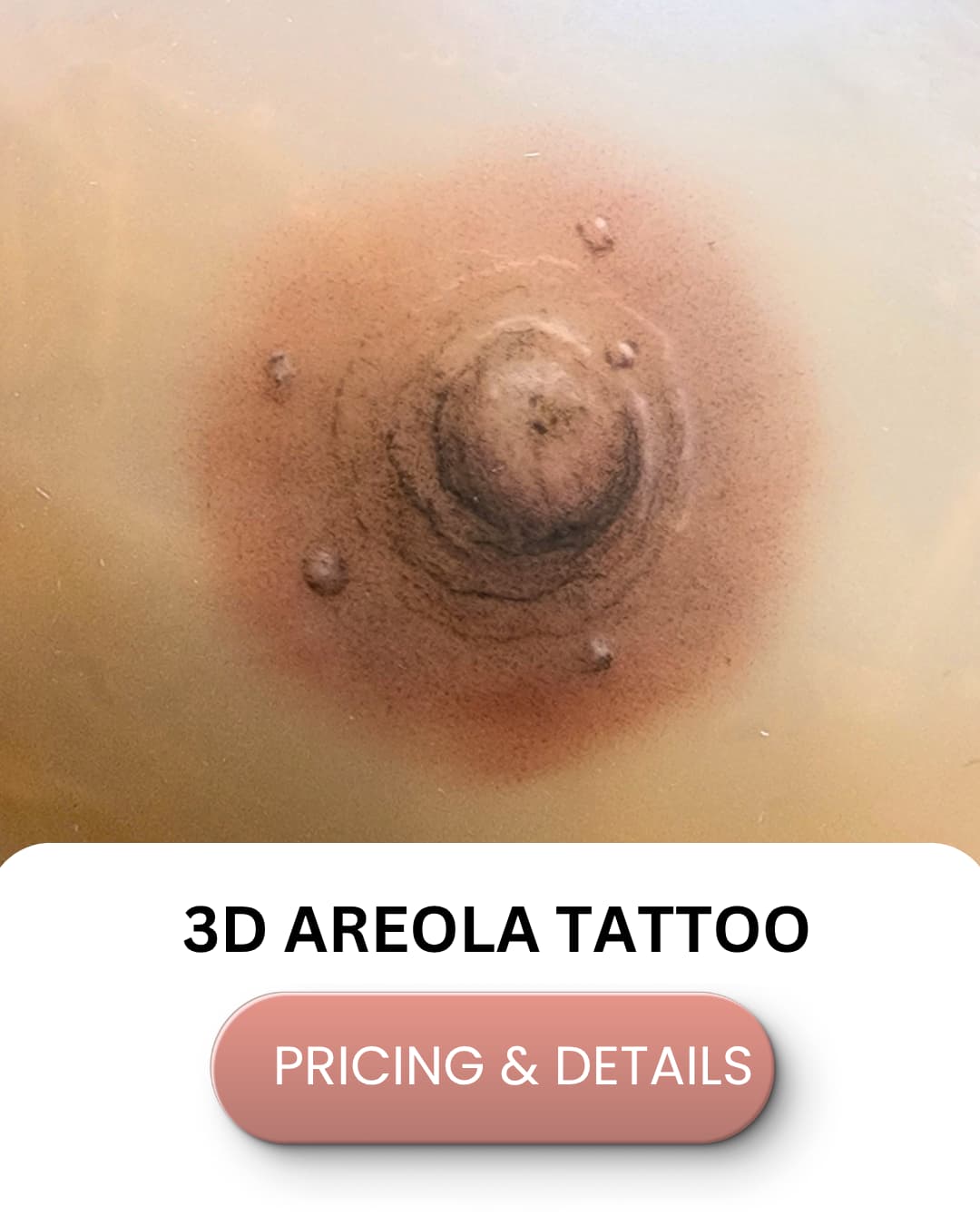 Realistic 3D areola tattoo by Black Bloom Studio in Dallas, Texas
